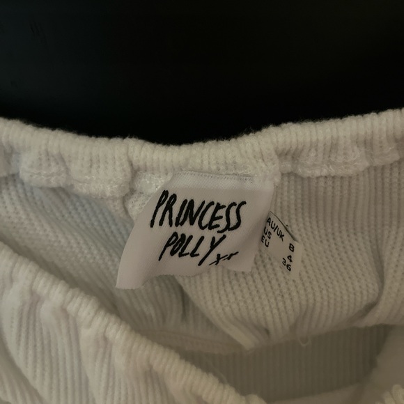 White Ribbed Crop Top - Picture 3 of 3